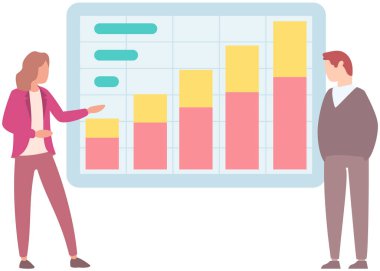 Yönetici istatistiksel bir rapor sunar. Analiz ve planlama sektörü