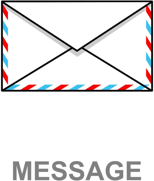 Concetto invia messaggio di notifica segno. Illustrazione vettoriale dell'email marketing e della comunicazione — Vettoriale Stock