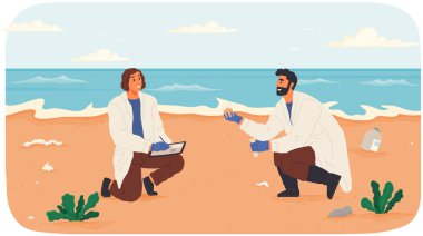 Doğayı, toprağı keşfeden insanlar. Bilim adamları ekolojik deneyler yapıyorlar. Kaşifler gölde çalışır.