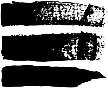 Dekorasyon şablonu, tasarım stili için fırça darbeleri. Farklı soyut şekiller, lekeler.