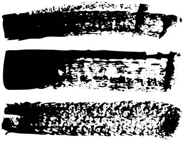 Dekorasyon şablonu, tasarım stili için fırça darbeleri. Farklı soyut şekiller, lekeler.