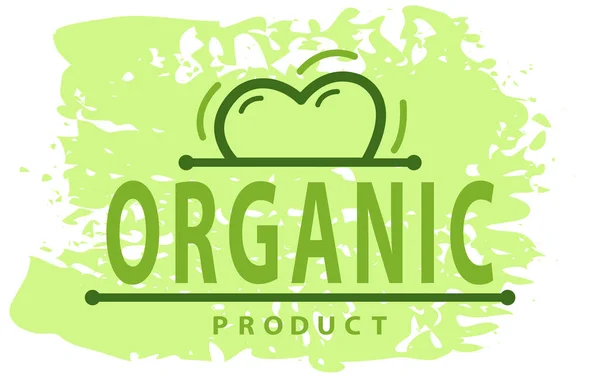 Natural herbal products sign, round stamp. Tag or sticker, eco-friendly, organic logo emblem — 스톡 벡터