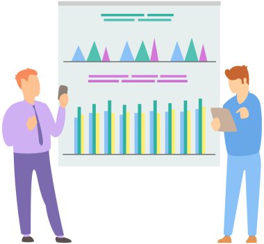 Yönetici istatistiksel bir rapor sunar. Analiz ve planlama sektörü