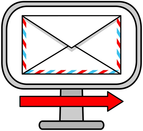 Konzept senden Nachricht Benachrichtigungsschild. Vektorillustration von E-Mail Marketing und Kommunikation — Stockvektor