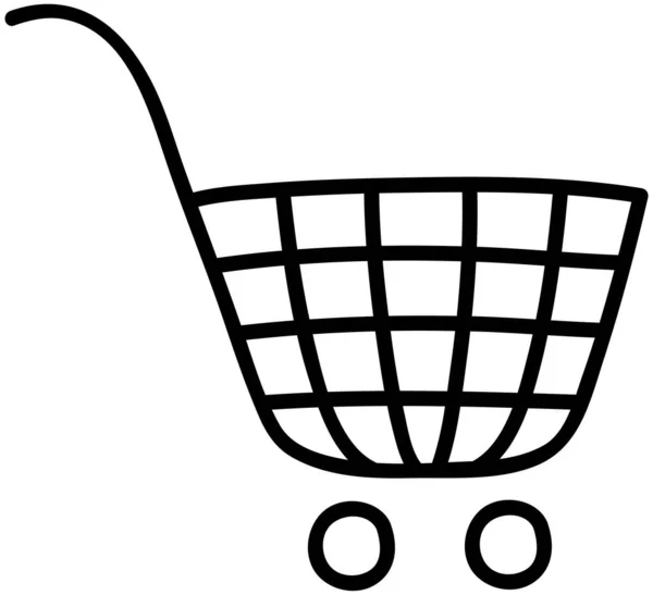 购物车图标孤立在白色背景 在线购买和订购商品程序的符号 网上购物网站的设计元素 互联网采购 电子商务 营销概念 — 图库矢量图片