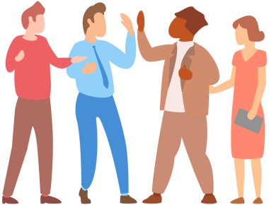 Ofis personeli eğitimi, takım çalışması, iş toplantısı konsepti. Takım düşüncesi ve beyin fırtınası. Şirket bilgilerinin analizi. İnsanlar çalışıyor, iş konuşuyor. Ofis işleri sırasında iş arkadaşları