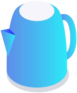 Çaydanlık ya da elektrikli su ısıtıcısı beyaza izole edilmiş. Ev aletleri. Mutfak için elektronik cihaz, mutfak gereçleri. Kaynar su için ev aletleri, daire için elektronik aletler. Sıvılar için filtresi olan kavanoz