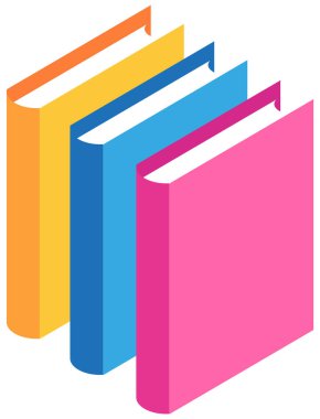 Düz stil kitap yığını, beyaz arka planda izole. Yer imleriyle dolu kitap yığını. Öğrenim kavramı, ders kitapları ile işletme eğitimi, kütüphanede edebiyat, bilgi ve bilgi