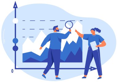 Veri analizi istatistik konsepti. Strateji, iş geliştirme. İstatistiksel iş araştırmalarının sonuçları. İstatistiksel göstergelerin ve gelirlerin büyümesini analiz et. Mali veriler ve kâr büyümesi
