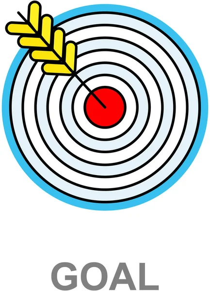Символ Піктограми Цілі Bullseye Стрілка Дарт Націлена Знак Логотипу Ринку — стоковий вектор