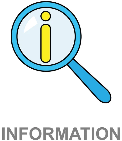 Символ Інформаційного Знаку Піктограма Інформації Ізольовано Інформація Про Дані Літерою — стоковий вектор
