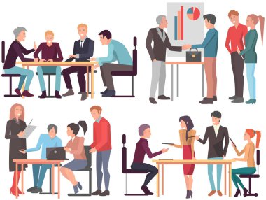 İş adamlarının proje stratejisi toplantısı var. İş planıyla takım çalışması, yeni yaratıcı projeler yaratmak. İş konuşmak için toplantım var. Girişimcilik alanında iş tartışan meslektaşlar