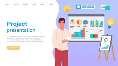 Analitik bilgi ve geliştirme istatistikleri. Web analiz ölçümü, ürün test teknolojisi. Adam gösterge panelinin optimizasyonunu, dijital raporunu analiz ediyor. Diyagramda istatistiksel göstergeler ve veriler