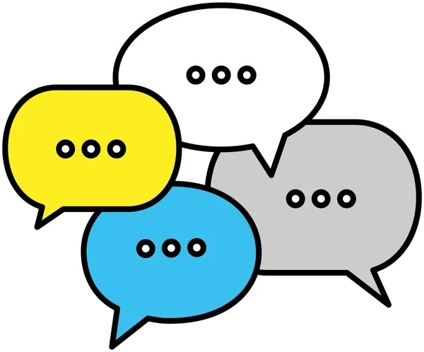 Icono Vector Burbuja Voz Mensajes Redes Sociales Burbujas Cómicas Chats — Vector de stock