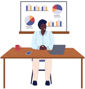 Analitik bilgi ve geliştirme istatistikleri. Web analiz ölçümü, ürün test teknolojisi. Adam gösterge panelinin optimizasyonunu, dijital raporunu analiz ediyor. Diyagramda istatistiksel göstergeler ve veriler