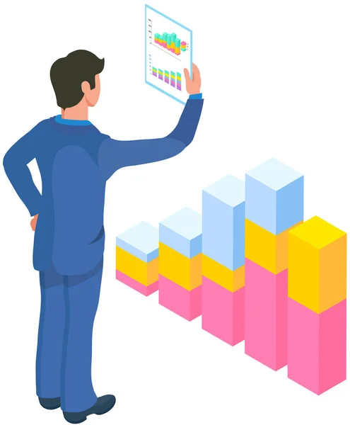 Analytics Information Development Statistics Web Analysis Measure Product Testing Technology — Stock Vector