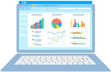 Veri analizi istatistik konsepti. Strateji, iş geliştirme. İstatistiksel iş araştırmalarının sonuçları. İstatistiksel göstergelerin ve gelirlerin büyümesini analiz et. Mali veriler ve kâr büyümesi