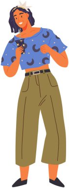 Animators at birthday party in cosmic style. Theme party in costumes. Dancing people in costumes have fun at space party. Characters in self made outfits surrounded by cosmic bodies, space disco