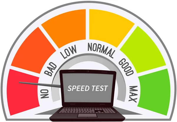 Speed Test Application Website Loading Speed Optimization Server Testing Web — 图库矢量图片