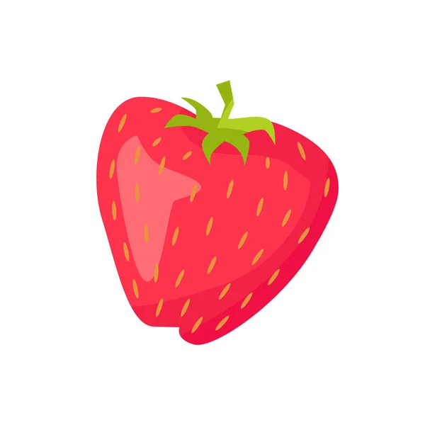 Strawberry Garden Wild Forest Berry Applique Isolated Vector Small Fruit — 스톡 벡터