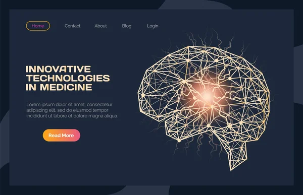 Research Human Body Innovative Technologies Medicine Concept Anatomy Diagnostics Organ — 스톡 벡터