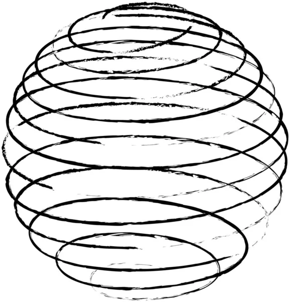 Spiral Sound Wave Rhythm Line Dynamic Abstract Vector Background Black — стоковый вектор