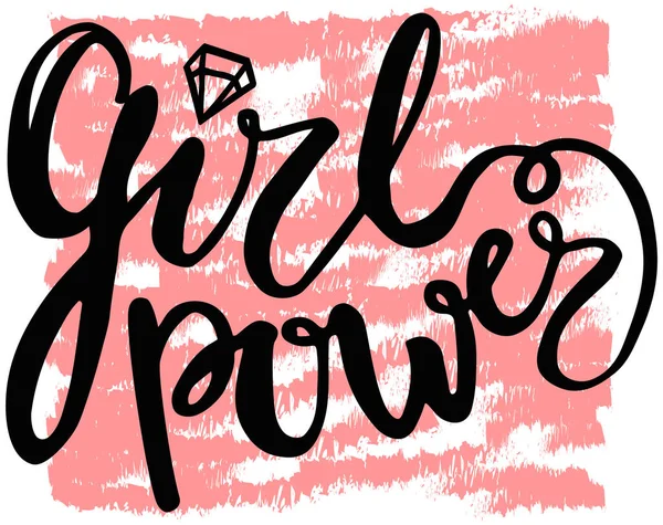 Motivational Poster Girl Power Styling Bright Futuristic Font Colorful Alphabet — Stockový vektor
