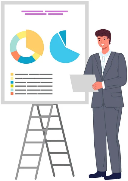 Analyse Van Informatie Ontwikkelingsstatistieken Web Analyse Maatregel Product Testen Technologie — Stockvector