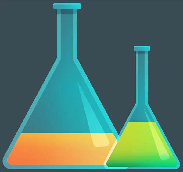 Medische Structuur Bloedbestanddelen Kolf Met Biomateriaalcomponenten Reageerbuiskolf Met Stof Voor — Stockvector