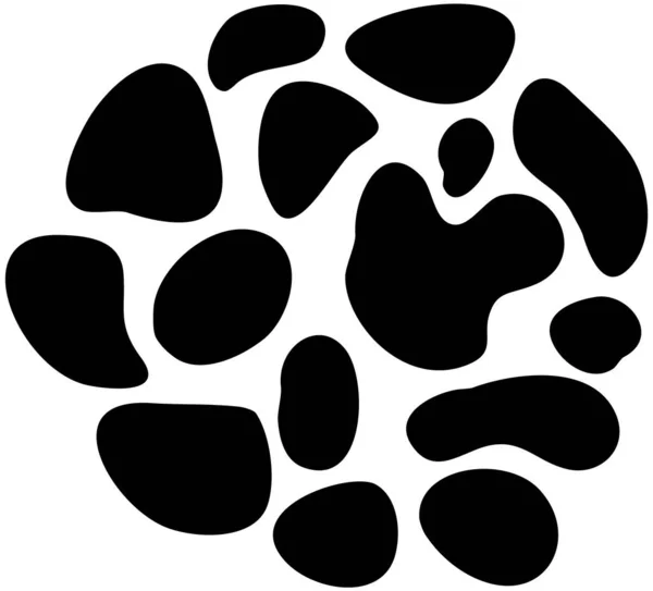 手描きのドア抽象的なパターンで黒と白のスタイル テクスチャの背景 グレンジスパイラル ヘリックス ループ ドット現代のテキスタイル生地の形状 壁紙のデザイン 曲線で印刷 — ストックベクタ