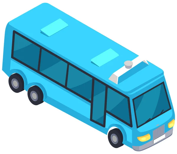 Véhicule Routier Conçu Pour Transporter Des Passagers Grand Bus Bleu — Image vectorielle