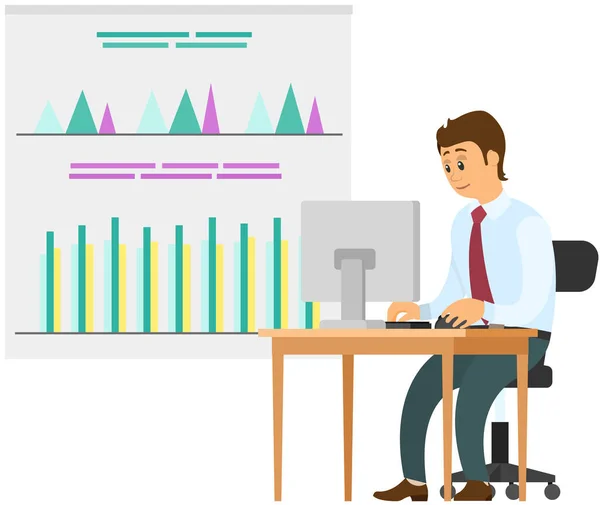 Estatísticas Informação Desenvolvimento Analíticas Medida Análise Web Tecnologia Teste Produtos —  Vetores de Stock