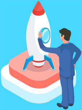 Roket, girişim, yeni projelerin geliştirilmesi. Programın başlaması, yeni bir plan, bilgisayar konseptiyle çalışmak. Planlama stratejisi, dijital teknolojiyle fikir üretmek. İş evrimi ile çalış