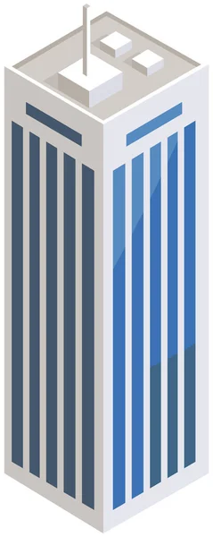 Oficina Ciudad Apartamento Casa Residencial Bloque Exterior Ciudad Negocios Rascacielos — Vector de stock