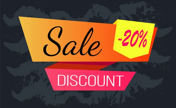 Discount Tag Sale Promotional Emblem Promotion Banner Layout Sale Percent — Vetor de Stock