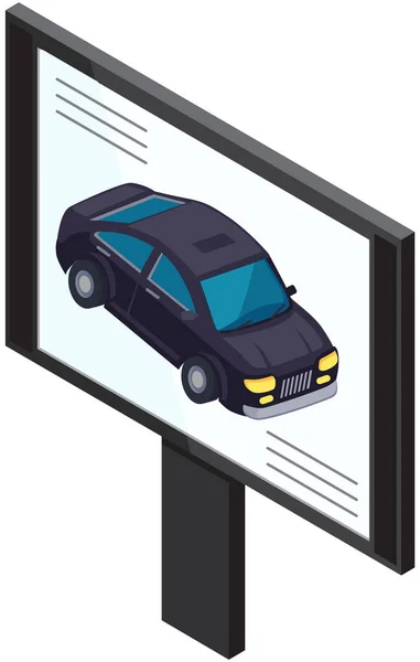 Міський Білборд Про Продаж Автомобілів Оренда Послуг Плакат Просування Автомобілів — стоковий вектор