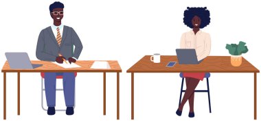 Ofis personeli, iş ve iletişim. Kafa ve astlar. Çeşitli işçiler, menajerler. Farklı seviyelerdeki üst düzey yöneticiler. Ofis çalışanları. İş arkadaşları. Meslektaşlar proje takım çalışmasını tartıştılar