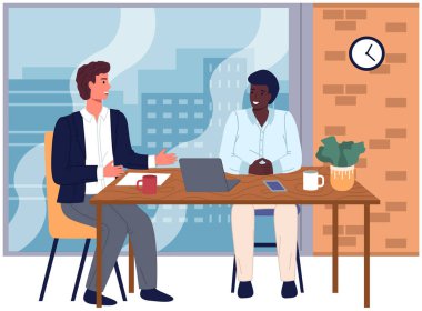 Ofis personeli, iş ve iletişim. Kafa ve astlar. Çeşitli işçiler, menajerler. Farklı seviyelerdeki üst düzey yöneticiler. Ofis çalışanları. İş arkadaşları. Meslektaşlar proje takım çalışmasını tartıştılar