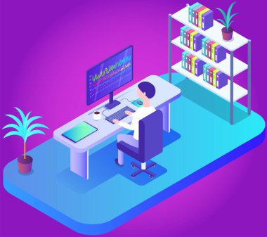 Ofis personeli, yönetici işi ve iletişim. Masadaki ofis çalışanı. Çalışma alanlarında çalışan iş adamları. İş arkadaşım. İş adamı ya da işyerinde çalışan bir tezgahtar. İnternette sörf yapan adam