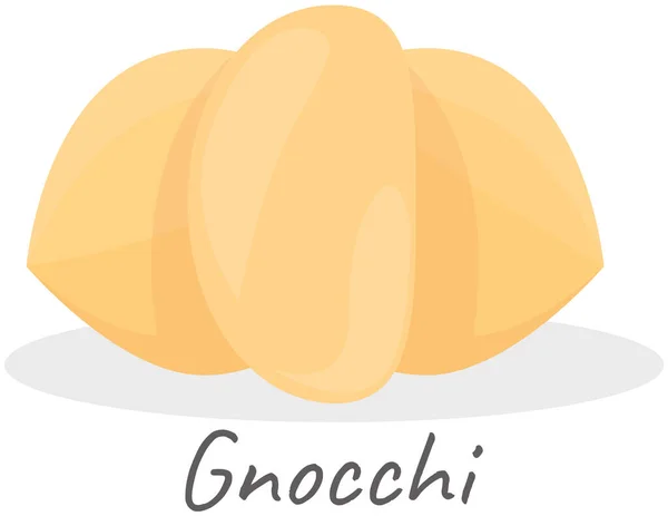 Vector Gnocchi Icoon Groep Gnocchi Illustratie Voor Food Blog Menu — Stockvector