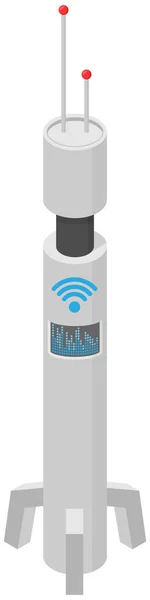 Émetteur Récepteur Signaux Équipement Numérique Dispositif Avec Antenne Pour Envoyer — Image vectorielle