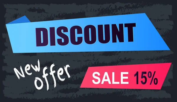 Discount Tag Sale Promotional Emblem Promotion Banner Layout Sale Percent — Stock Vector
