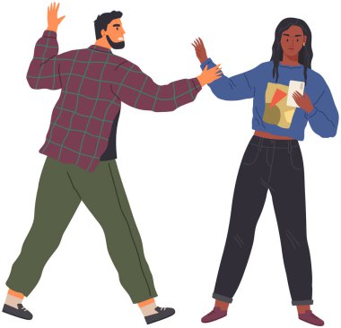 Akıllı telefon için kavga eden kızgın bir çift. Çevrimiçi konuşma. Kişisel alan ihlali. İnsanlar telefonda birbirlerine bağırıyorlar. Erkek, kız arkadaşıyla kavga ediyor, iletişim sorunları var.