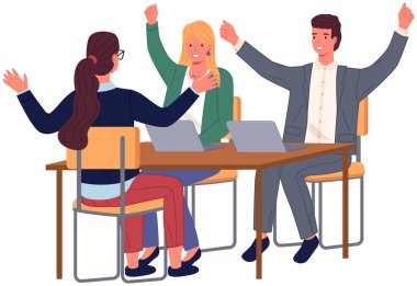 Ofis personeli, iş ve iletişim. Kafa ve astlar. Çeşitli işçiler, menajerler. Farklı seviyelerdeki üst düzey yöneticiler. Ofis çalışanları. İş arkadaşları. Meslektaşlar proje takım çalışmasını tartıştılar