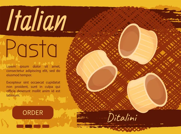 Banner Café Cozinha Nacional Italiana Design Para Anúncio Loja Menu — Vetor de Stock