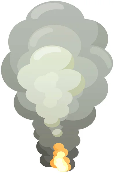 Bomba Patlaması Dinamit Patlaması Tehlikeli Patlayıcı Madde Alev Topu Bulut — Stok Vektör