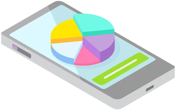 Interfaccia Utente Con Statistiche Smartphone Elementi Infografici Applicazioni Aziendali Analitiche — Vettoriale Stock