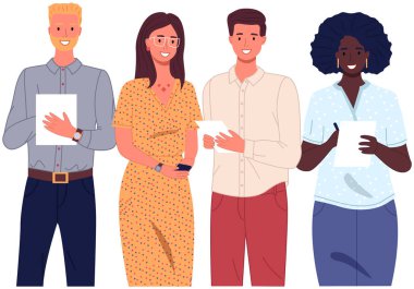 Ofis personeli, iş ve iletişim. Kafa ve astlar. Çeşitli işçiler, menajerler. Farklı seviyelerdeki üst düzey yöneticiler. Ofis çalışanları. İş arkadaşları. Meslektaşlar proje takım çalışmasını tartıştılar