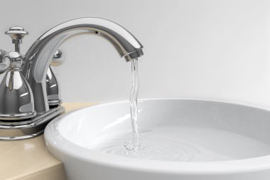 Sink with watersplash clipart