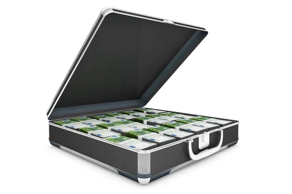 Briefcase full of money — Stock Photo, Image